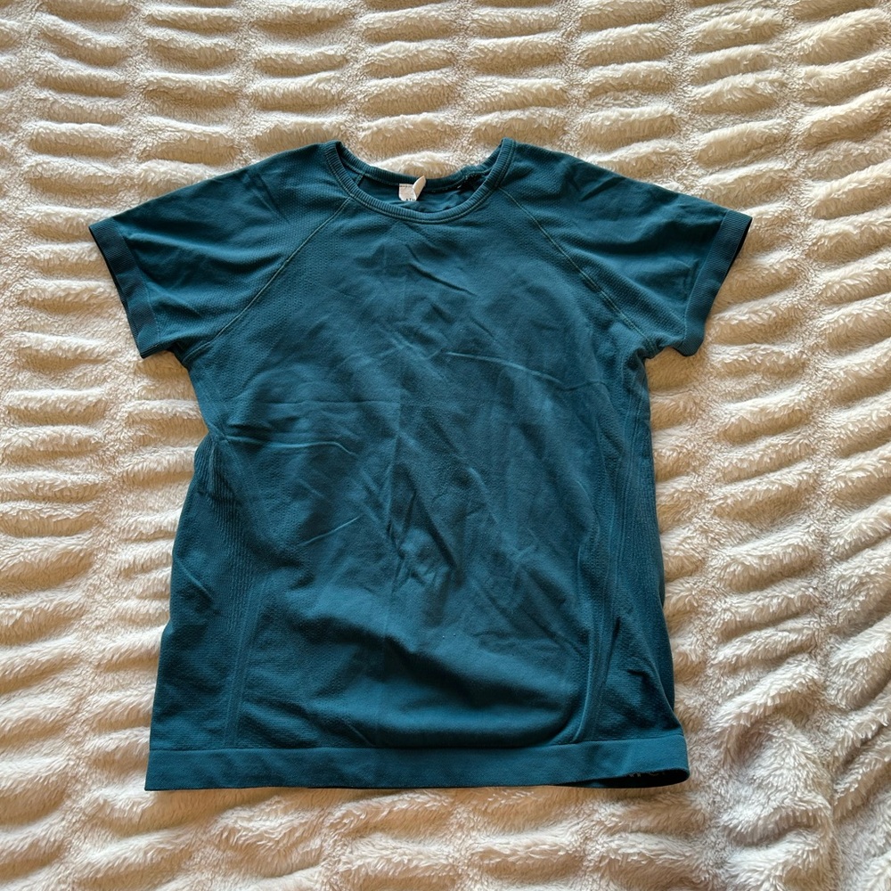 Athleta Teal Short Sleeve Athletic Shirt